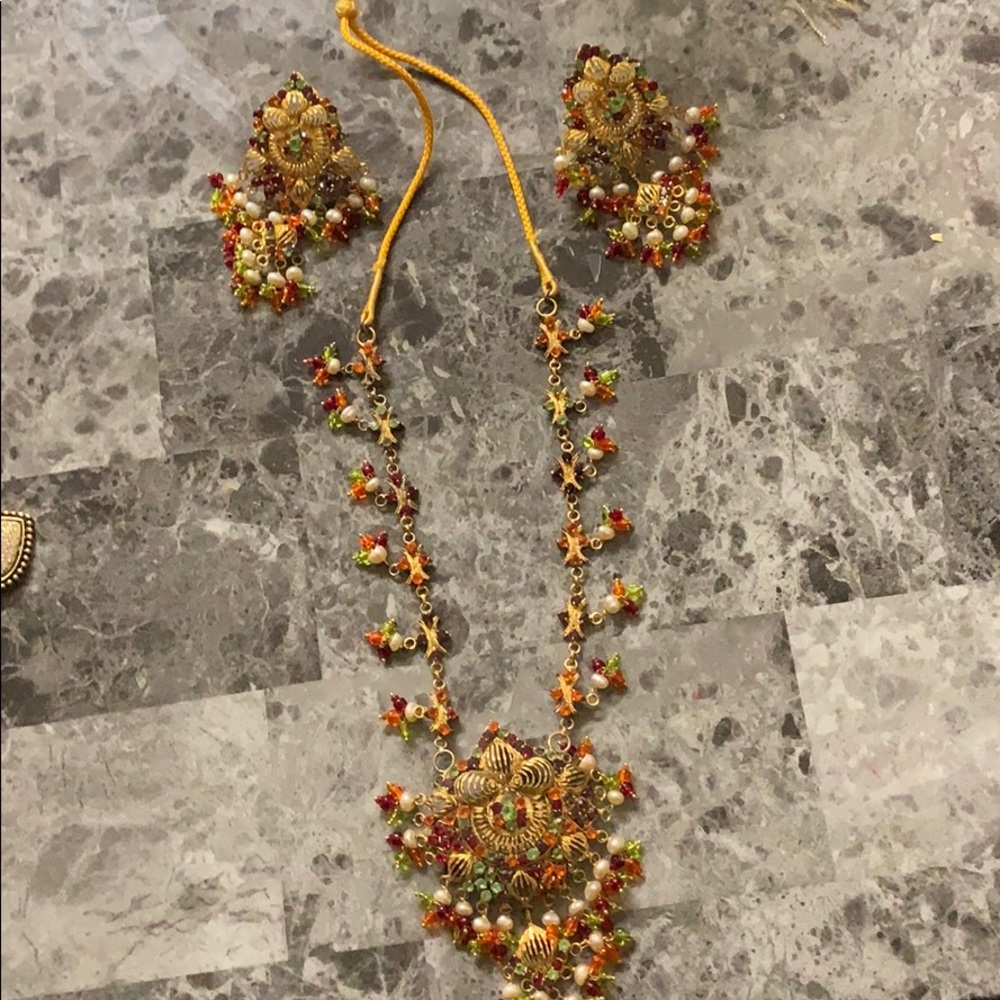 Necklace and earrings